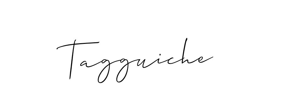 Use a signature maker to create a handwritten signature online. With this signature software, you can design (Allison_Script) your own signature for name Tagguiche. Tagguiche signature style 2 images and pictures png