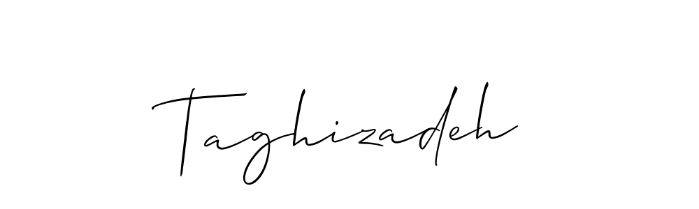 Make a beautiful signature design for name Taghizadeh. With this signature (Allison_Script) style, you can create a handwritten signature for free. Taghizadeh signature style 2 images and pictures png