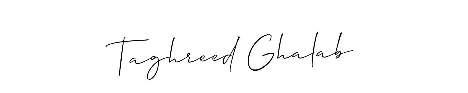 Best and Professional Signature Style for Taghreed Ghalab. Allison_Script Best Signature Style Collection. Taghreed Ghalab signature style 2 images and pictures png