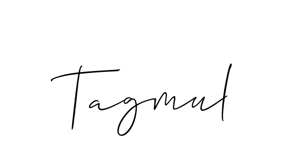 Make a beautiful signature design for name Tagmul. With this signature (Allison_Script) style, you can create a handwritten signature for free. Tagmul signature style 2 images and pictures png