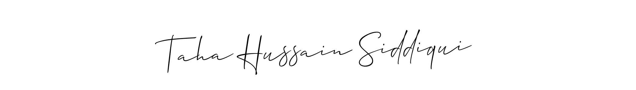 Make a beautiful signature design for name Taha Hussain Siddiqui. Use this online signature maker to create a handwritten signature for free. Taha Hussain Siddiqui signature style 2 images and pictures png