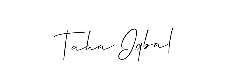 Similarly Allison_Script is the best handwritten signature design. Signature creator online .You can use it as an online autograph creator for name Taha Iqbal. Taha Iqbal signature style 2 images and pictures png