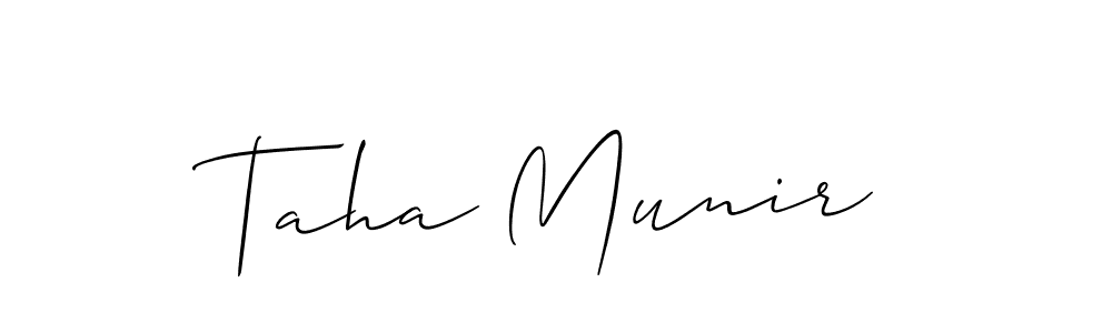 Best and Professional Signature Style for Taha Munir. Allison_Script Best Signature Style Collection. Taha Munir signature style 2 images and pictures png