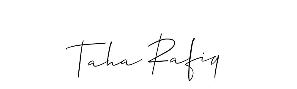 This is the best signature style for the Taha Rafiq name. Also you like these signature font (Allison_Script). Mix name signature. Taha Rafiq signature style 2 images and pictures png