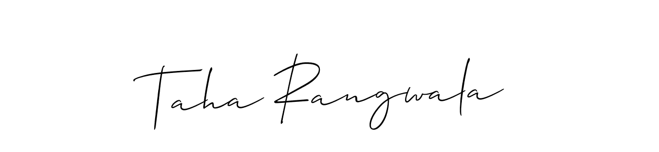 Best and Professional Signature Style for Taha Rangwala. Allison_Script Best Signature Style Collection. Taha Rangwala signature style 2 images and pictures png