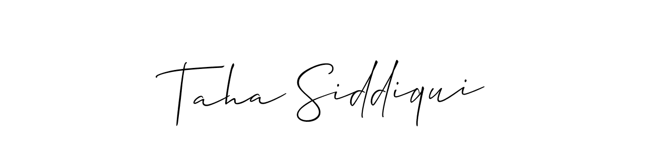 Also You can easily find your signature by using the search form. We will create Taha Siddiqui name handwritten signature images for you free of cost using Allison_Script sign style. Taha Siddiqui signature style 2 images and pictures png