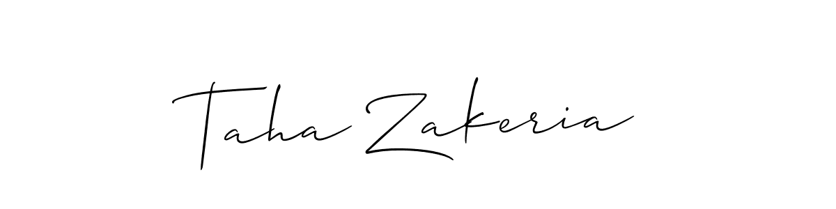 Make a beautiful signature design for name Taha Zakeria. Use this online signature maker to create a handwritten signature for free. Taha Zakeria signature style 2 images and pictures png