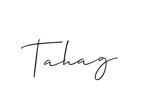 Best and Professional Signature Style for Tahag. Allison_Script Best Signature Style Collection. Tahag signature style 2 images and pictures png