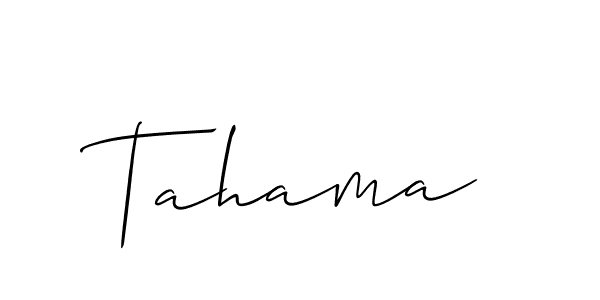 Allison_Script is a professional signature style that is perfect for those who want to add a touch of class to their signature. It is also a great choice for those who want to make their signature more unique. Get Tahama name to fancy signature for free. Tahama signature style 2 images and pictures png