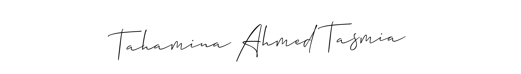 Once you've used our free online signature maker to create your best signature Allison_Script style, it's time to enjoy all of the benefits that Tahamina Ahmed Tasmia name signing documents. Tahamina Ahmed Tasmia signature style 2 images and pictures png
