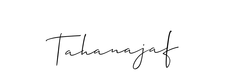 You should practise on your own different ways (Allison_Script) to write your name (Tahanajaf) in signature. don't let someone else do it for you. Tahanajaf signature style 2 images and pictures png