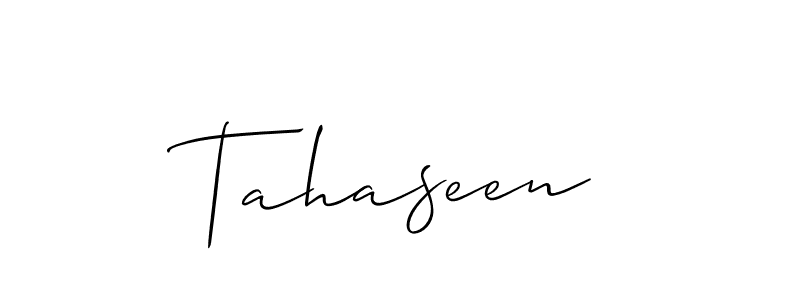 Best and Professional Signature Style for Tahaseen. Allison_Script Best Signature Style Collection. Tahaseen signature style 2 images and pictures png