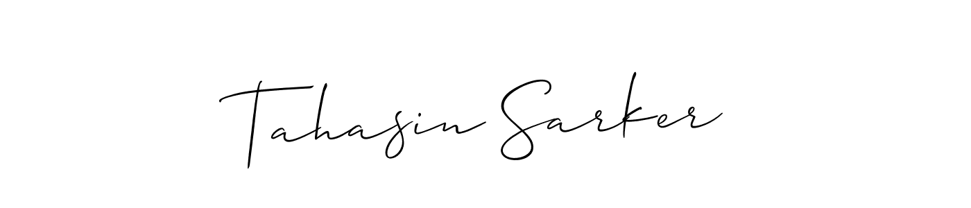 Similarly Allison_Script is the best handwritten signature design. Signature creator online .You can use it as an online autograph creator for name Tahasin Sarker. Tahasin Sarker signature style 2 images and pictures png