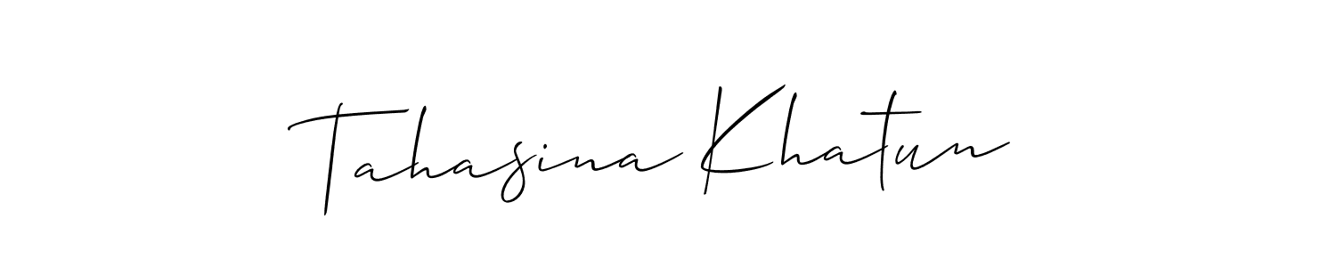 How to Draw Tahasina Khatun signature style? Allison_Script is a latest design signature styles for name Tahasina Khatun. Tahasina Khatun signature style 2 images and pictures png