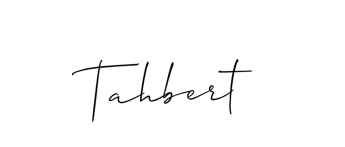 if you are searching for the best signature style for your name Tahbert. so please give up your signature search. here we have designed multiple signature styles  using Allison_Script. Tahbert signature style 2 images and pictures png