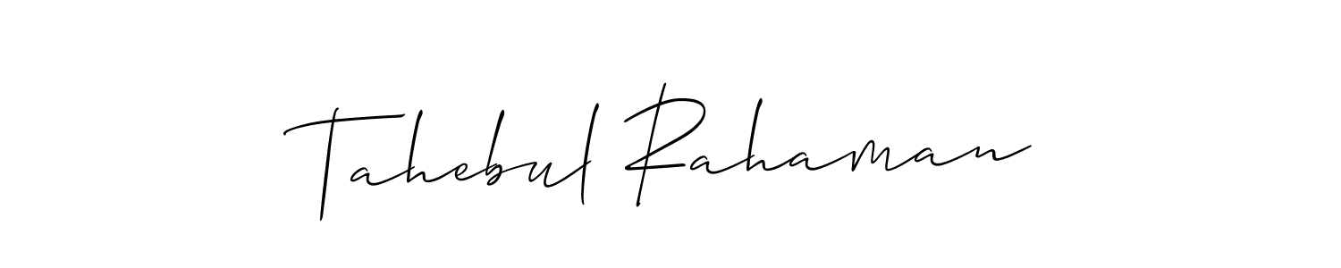 Tahebul Rahaman stylish signature style. Best Handwritten Sign (Allison_Script) for my name. Handwritten Signature Collection Ideas for my name Tahebul Rahaman. Tahebul Rahaman signature style 2 images and pictures png