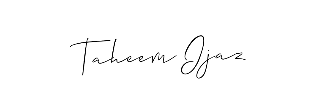 Once you've used our free online signature maker to create your best signature Allison_Script style, it's time to enjoy all of the benefits that Taheem Ijaz name signing documents. Taheem Ijaz signature style 2 images and pictures png