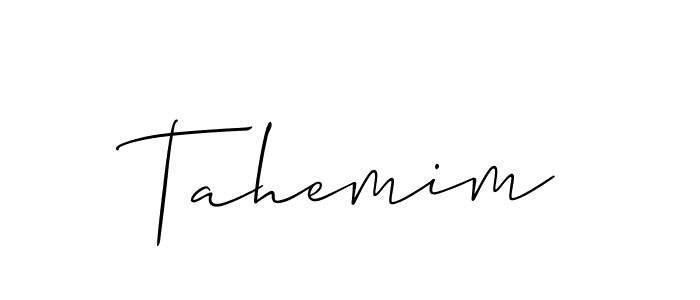 if you are searching for the best signature style for your name Tahemim. so please give up your signature search. here we have designed multiple signature styles  using Allison_Script. Tahemim signature style 2 images and pictures png