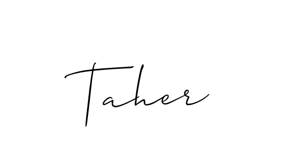 Once you've used our free online signature maker to create your best signature Allison_Script style, it's time to enjoy all of the benefits that Taher  name signing documents. Taher  signature style 2 images and pictures png