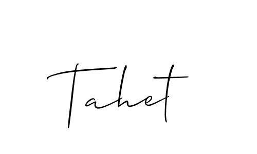 Also You can easily find your signature by using the search form. We will create Tahet name handwritten signature images for you free of cost using Allison_Script sign style. Tahet signature style 2 images and pictures png