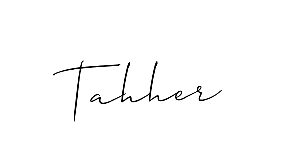 Best and Professional Signature Style for Tahher. Allison_Script Best Signature Style Collection. Tahher signature style 2 images and pictures png