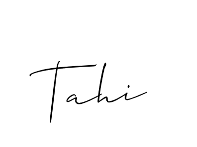 Also You can easily find your signature by using the search form. We will create Tahi name handwritten signature images for you free of cost using Allison_Script sign style. Tahi signature style 2 images and pictures png