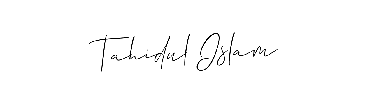 How to Draw Tahidul Islam signature style? Allison_Script is a latest design signature styles for name Tahidul Islam. Tahidul Islam signature style 2 images and pictures png