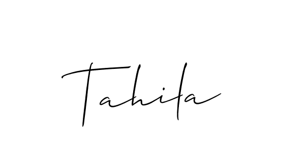 Best and Professional Signature Style for Tahila. Allison_Script Best Signature Style Collection. Tahila signature style 2 images and pictures png