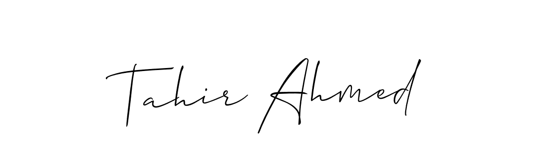 Create a beautiful signature design for name Tahir Ahmed. With this signature (Allison_Script) fonts, you can make a handwritten signature for free. Tahir Ahmed signature style 2 images and pictures png