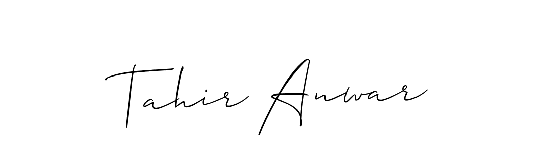 Design your own signature with our free online signature maker. With this signature software, you can create a handwritten (Allison_Script) signature for name Tahir Anwar. Tahir Anwar signature style 2 images and pictures png