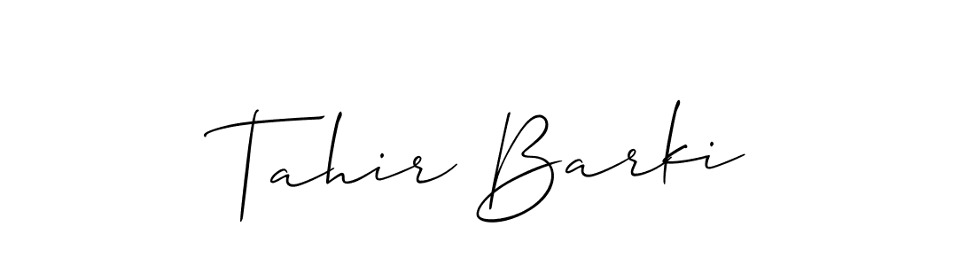 You should practise on your own different ways (Allison_Script) to write your name (Tahir Barki) in signature. don't let someone else do it for you. Tahir Barki signature style 2 images and pictures png