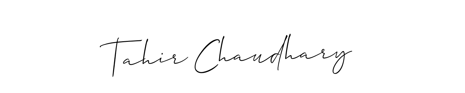 Once you've used our free online signature maker to create your best signature Allison_Script style, it's time to enjoy all of the benefits that Tahir Chaudhary name signing documents. Tahir Chaudhary signature style 2 images and pictures png