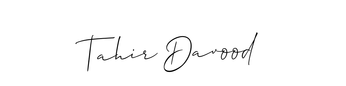 How to Draw Tahir Davood signature style? Allison_Script is a latest design signature styles for name Tahir Davood. Tahir Davood signature style 2 images and pictures png