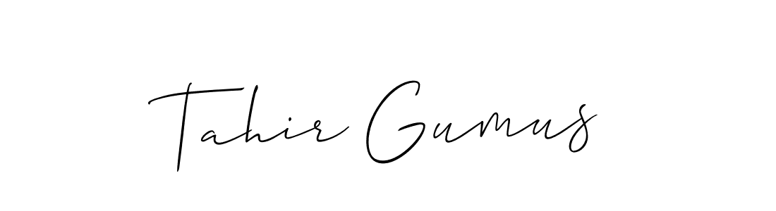 You should practise on your own different ways (Allison_Script) to write your name (Tahir Gumus) in signature. don't let someone else do it for you. Tahir Gumus signature style 2 images and pictures png