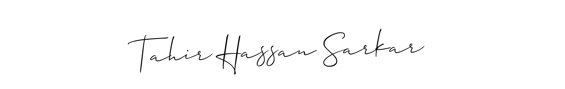 It looks lik you need a new signature style for name Tahir Hassan Sarkar. Design unique handwritten (Allison_Script) signature with our free signature maker in just a few clicks. Tahir Hassan Sarkar signature style 2 images and pictures png