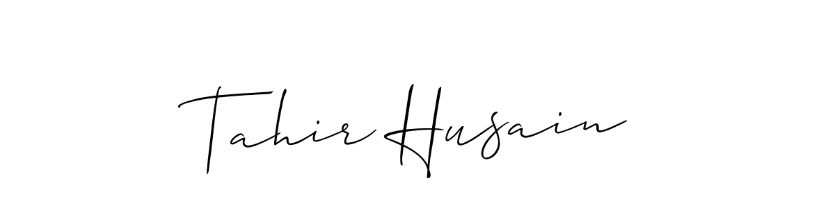 Also You can easily find your signature by using the search form. We will create Tahir Husain name handwritten signature images for you free of cost using Allison_Script sign style. Tahir Husain signature style 2 images and pictures png