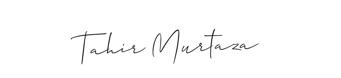 Use a signature maker to create a handwritten signature online. With this signature software, you can design (Allison_Script) your own signature for name Tahir Murtaza. Tahir Murtaza signature style 2 images and pictures png