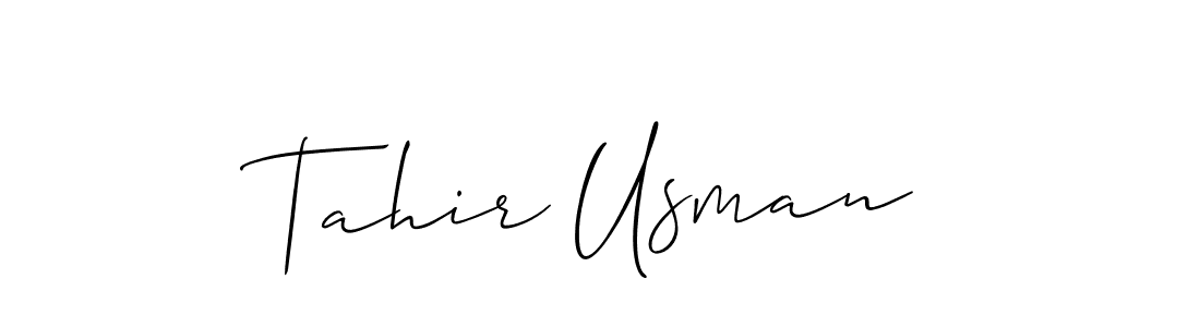 if you are searching for the best signature style for your name Tahir Usman. so please give up your signature search. here we have designed multiple signature styles  using Allison_Script. Tahir Usman signature style 2 images and pictures png