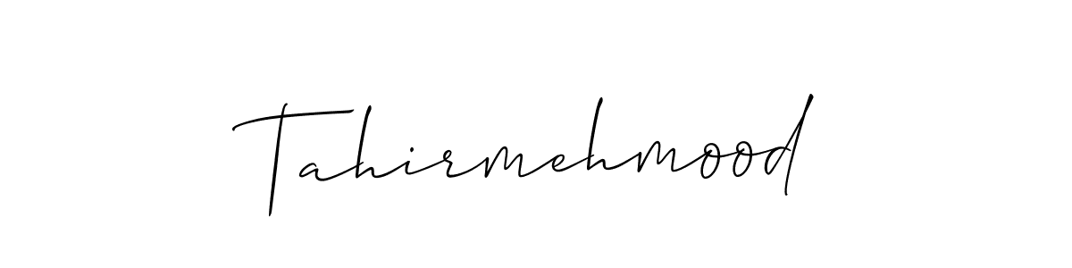 You should practise on your own different ways (Allison_Script) to write your name (Tahirmehmood) in signature. don't let someone else do it for you. Tahirmehmood signature style 2 images and pictures png