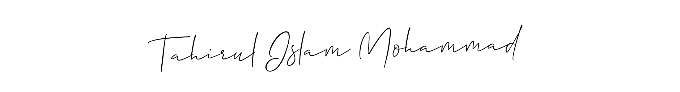 How to make Tahirul Islam Mohammad signature? Allison_Script is a professional autograph style. Create handwritten signature for Tahirul Islam Mohammad name. Tahirul Islam Mohammad signature style 2 images and pictures png