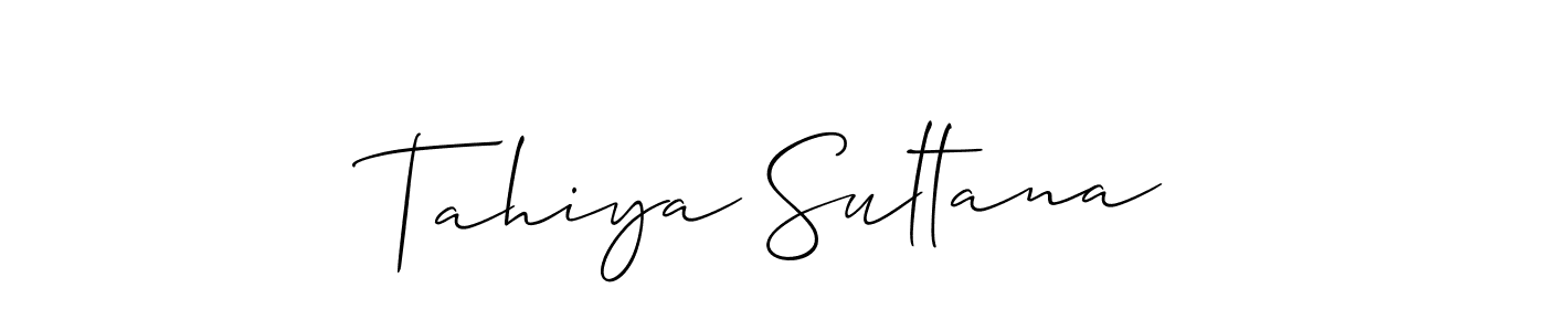 How to make Tahiya Sultana name signature. Use Allison_Script style for creating short signs online. This is the latest handwritten sign. Tahiya Sultana signature style 2 images and pictures png