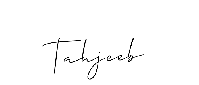 You should practise on your own different ways (Allison_Script) to write your name (Tahjeeb) in signature. don't let someone else do it for you. Tahjeeb signature style 2 images and pictures png