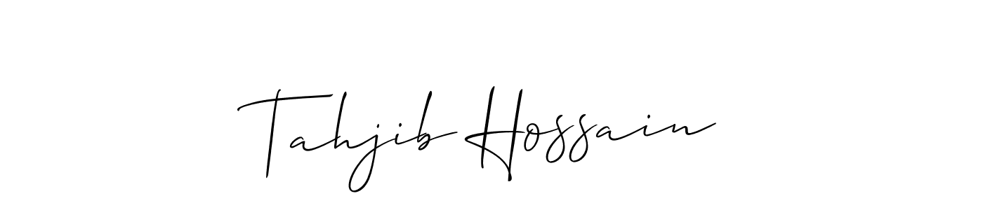 Design your own signature with our free online signature maker. With this signature software, you can create a handwritten (Allison_Script) signature for name Tahjib Hossain. Tahjib Hossain signature style 2 images and pictures png