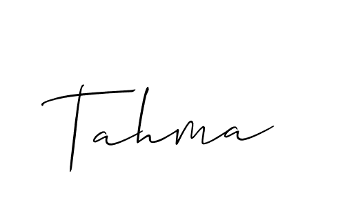 Allison_Script is a professional signature style that is perfect for those who want to add a touch of class to their signature. It is also a great choice for those who want to make their signature more unique. Get Tahma name to fancy signature for free. Tahma signature style 2 images and pictures png