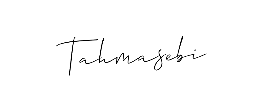 Also we have Tahmasebi name is the best signature style. Create professional handwritten signature collection using Allison_Script autograph style. Tahmasebi signature style 2 images and pictures png