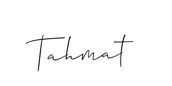 The best way (Allison_Script) to make a short signature is to pick only two or three words in your name. The name Tahmat include a total of six letters. For converting this name. Tahmat signature style 2 images and pictures png