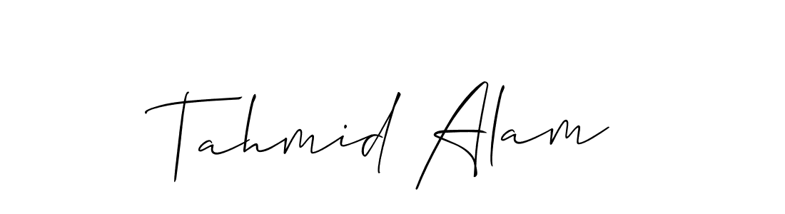 How to make Tahmid Alam signature? Allison_Script is a professional autograph style. Create handwritten signature for Tahmid Alam name. Tahmid Alam signature style 2 images and pictures png