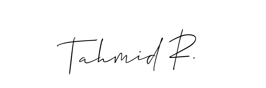 Once you've used our free online signature maker to create your best signature Allison_Script style, it's time to enjoy all of the benefits that Tahmid R. name signing documents. Tahmid R. signature style 2 images and pictures png