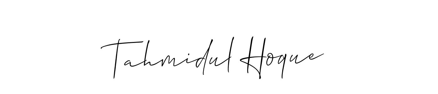 Design your own signature with our free online signature maker. With this signature software, you can create a handwritten (Allison_Script) signature for name Tahmidul Hoque. Tahmidul Hoque signature style 2 images and pictures png