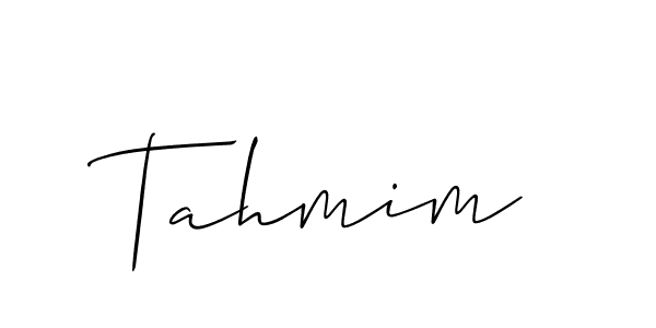 Create a beautiful signature design for name Tahmim. With this signature (Allison_Script) fonts, you can make a handwritten signature for free. Tahmim signature style 2 images and pictures png